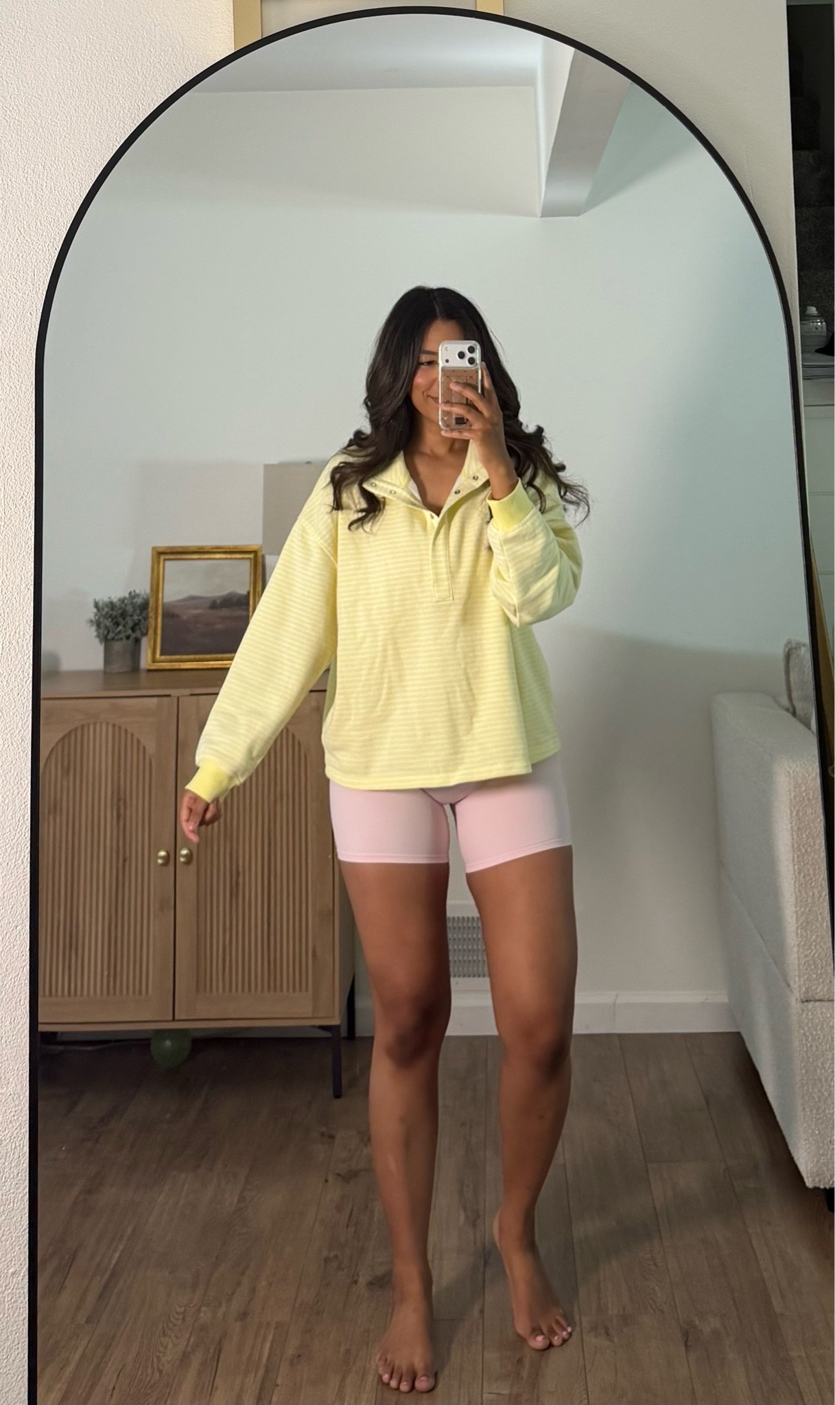 New @target find!!! Lightweight sweater! Yellow striped! Size large! Vitality volley shorts

#LTKootd #LTKmomlife