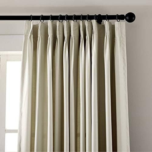 ChadMade Pinch Pleated Curtain 52W x 96L Inch Solid Thermal Insulated Blackout Patio Door Panel Drap | Amazon (US)