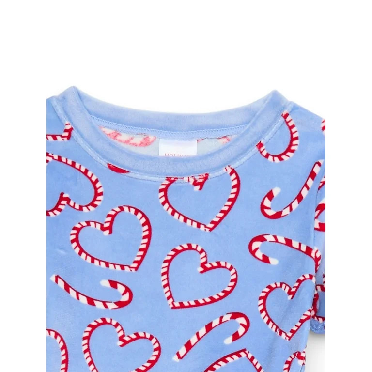 Holiday Time Girls Tight Fit Christmas Pajamas Set, 2-Piece, Sizes 4-10 | Walmart (US)