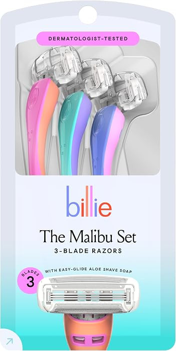 3 blade womens disposable razor for sensitive skin, Surrounded by aloe shave soap, Flexible ergon... | Amazon (US)