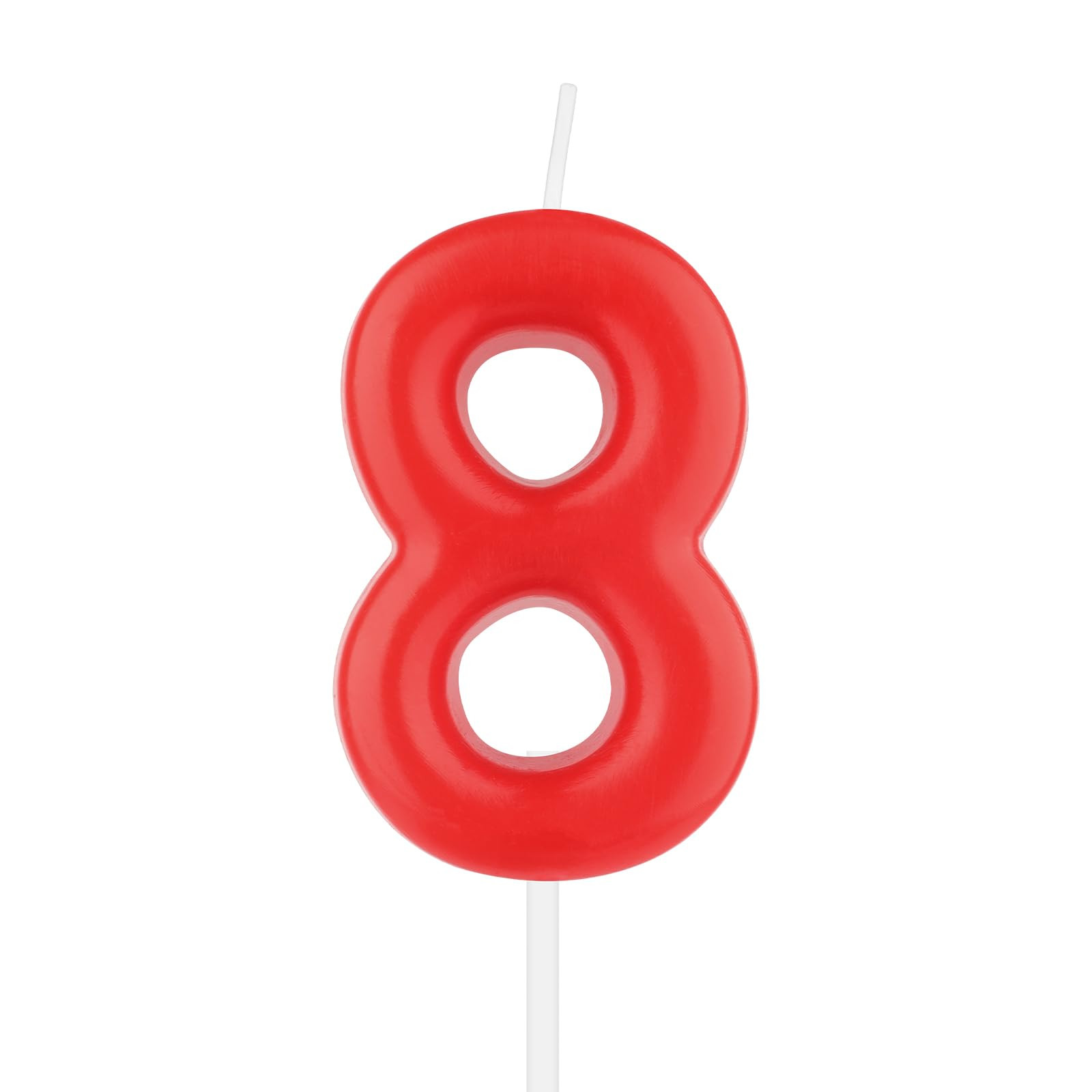 Red Number 8 Candles,8th Birthday Number Candles,Pearl Red Candle Cake Topper Decorations for Birthday Party Weddings Anniversary Supplies | Amazon (US)