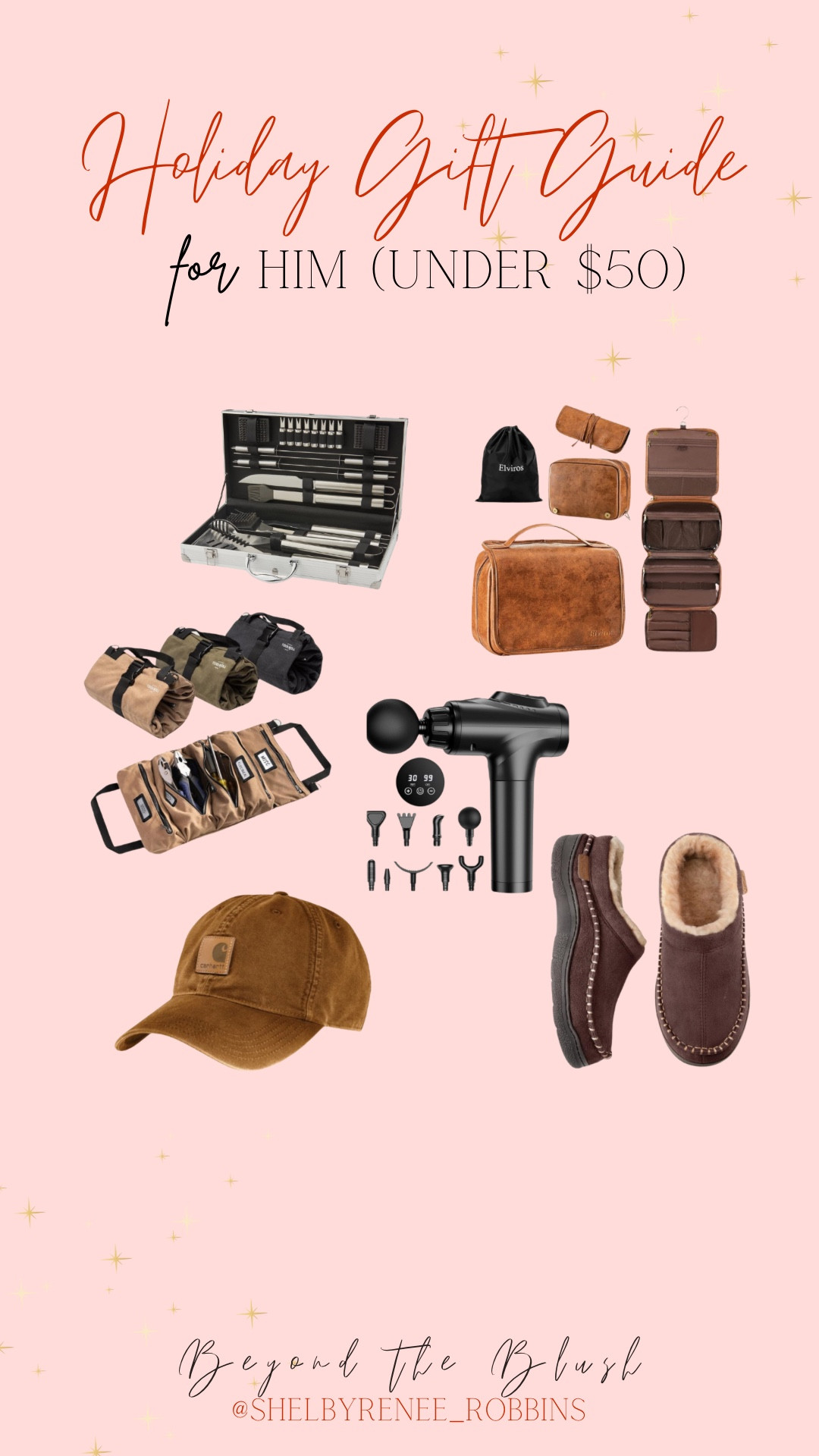 Gifts for dad under $50, gifts for him, men's gifts, gifts for men, carhart, tools, massager, house shoes, cozy slippers, travel finds, grilling,

#LTKGiftGuide #LTKMens #LTKHoliday