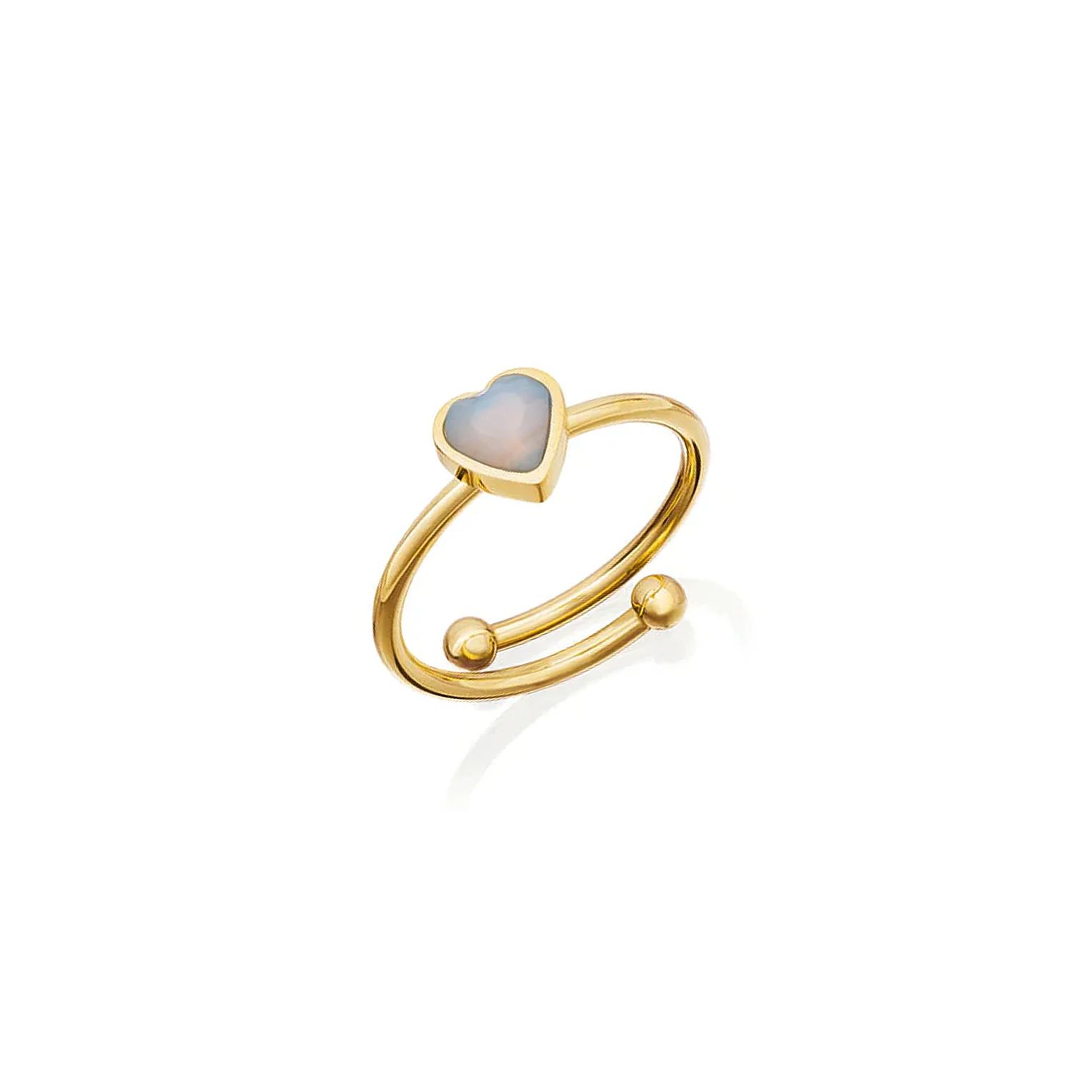 Mini Heart Birthstone Ring (Gold) | Abbott Lyon