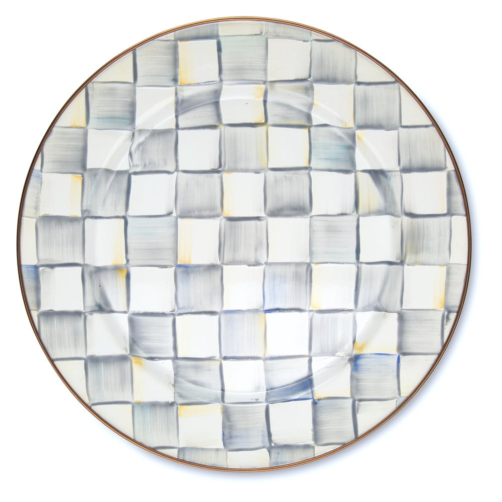Sterling Check Charger/Plate | MacKenzie-Childs