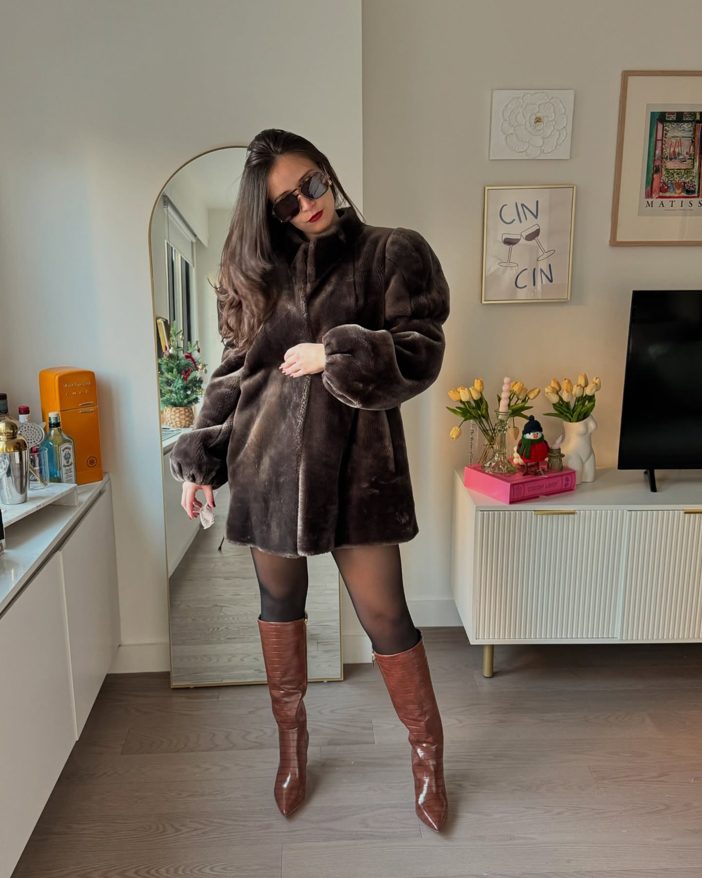 Carmela Soprano is defrosting ❄️🎥✨ 

These boots are a must have @justfabonline 

Outfit: 
Coat @the.niche.shop 
Tights @sheertex 
Boots @justfabonline 
Sunnies @urbanoutfitters 
Lips @narsissist 

Get your first pair for $10 + 50% off additional styles when you become a VIP!  @justfabonline #justfabpartner 
 

Aesthetic camera roll, nyc blogger, pinterest inspo, aesthetic vibes, aesthetic feed, fem feed, daily look, style, winter, winter transition outfit, winter outfit, outfit, outfits, currently wearing, nyc, new york city, ootd, outfit of the day, outfit inspo, outfit inspiration, fashion, fashion content, lifestyle, life content, fashion blogger, pinterest, Pinterest aesthetic, Pinterest inspired, Christmas, holidays, holiday, holiday cheer, Christmas tree

#outfitoftheday #wiwt  #ootd #styleinspiration  #igstyle #ootdfashion  #outfitinspo #christmas #holidays  #holiday #holidayseason #cheer #snow #christmasseason #outfit #outfitinspo #outfits #outfitstyle #outfitinspiration #nyc #newyorkcity #fashion #fahionblogger #pinterest #pinterestinspired #pinterestaesthetic #fashion #fashionstyle 

 #justfabpartner, #justfabstyle, #DREAMPAIRSxJF, #shoedazzlexjf