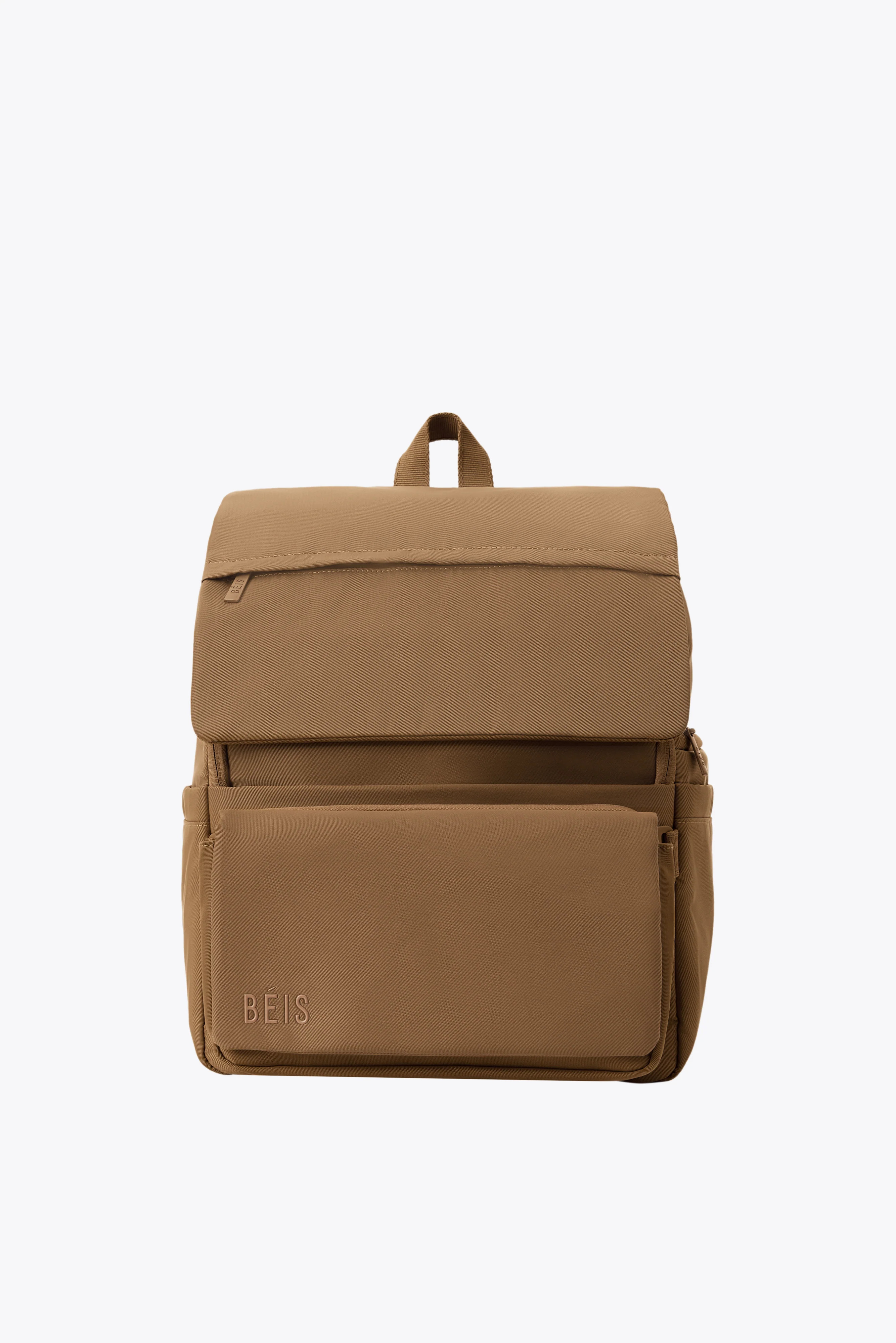 The Ultimate Diaper Backpack 
                in Camel | BÉIS Travel