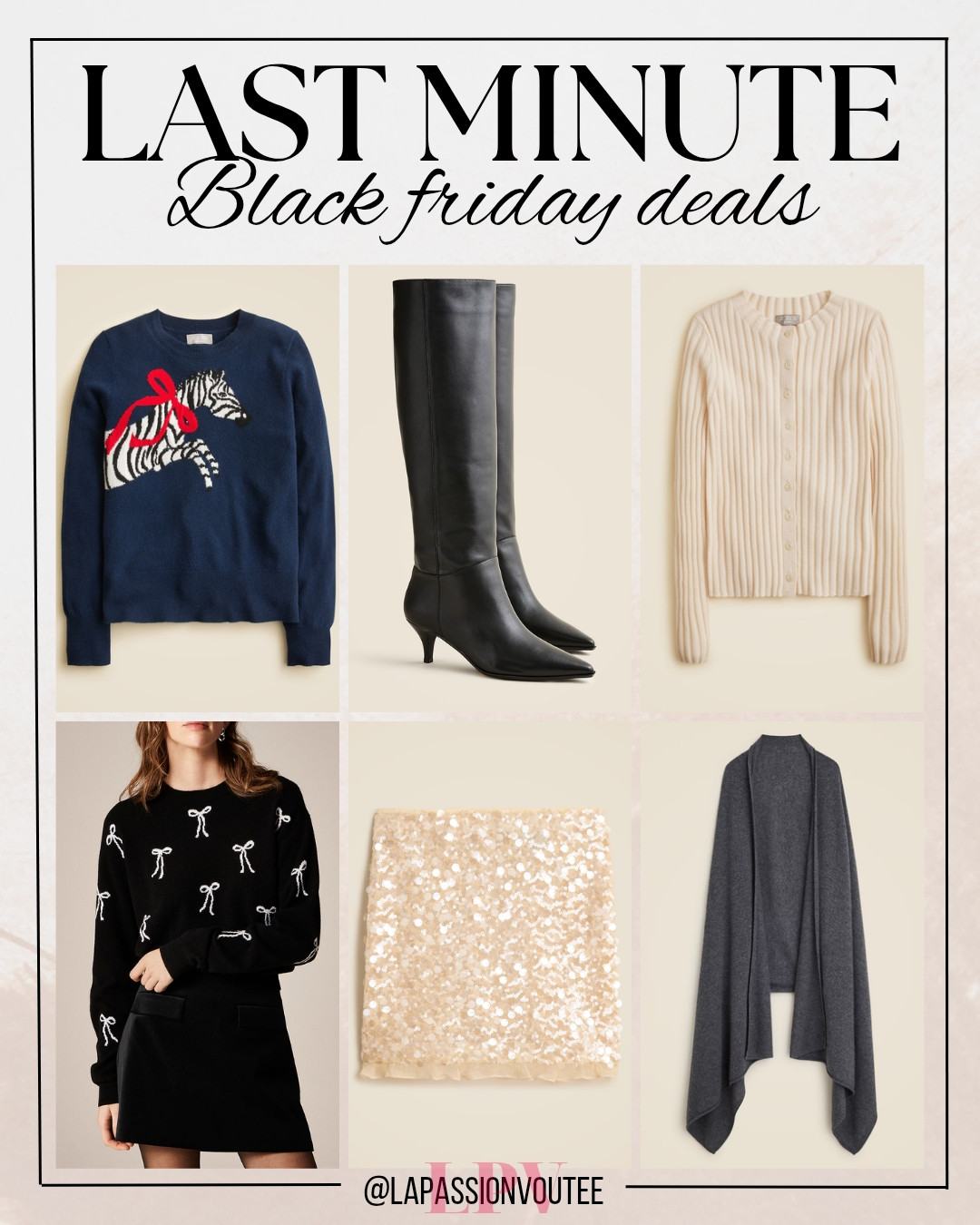 If you’re still shopping, J.Crew’s 50% off Black Friday sale is the best kind of last-minute surprise. So many elevated staples at half the price, and it makes finishing your holiday list so effortless. It’s one of those sales where everything feels worth adding to your cart.

#LTKCyberWeek #LTKHoliday #LTKSaleAlert