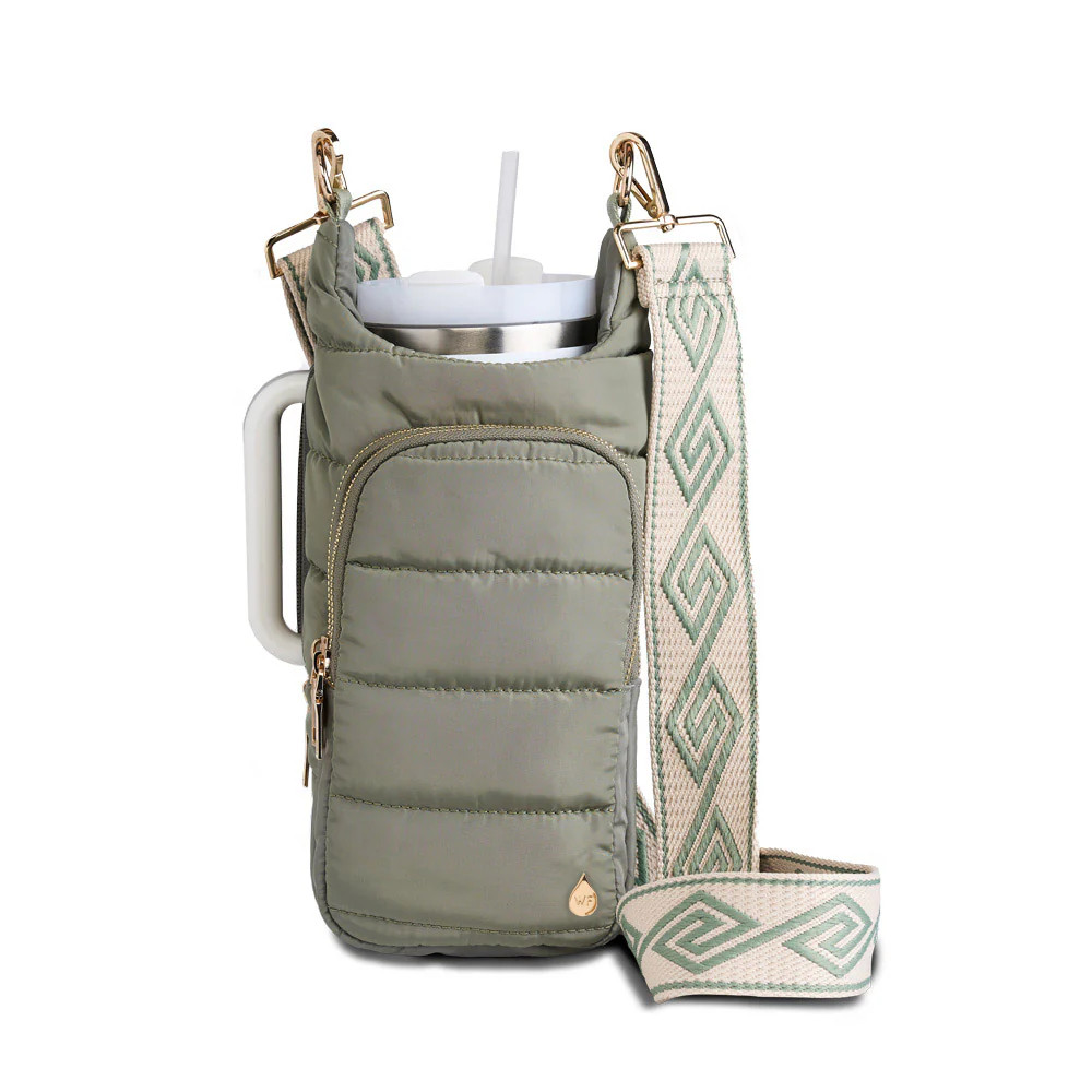 HydroBag® HANDLE™ - Sage Green with Sage and Tan Strap | WanderFull 