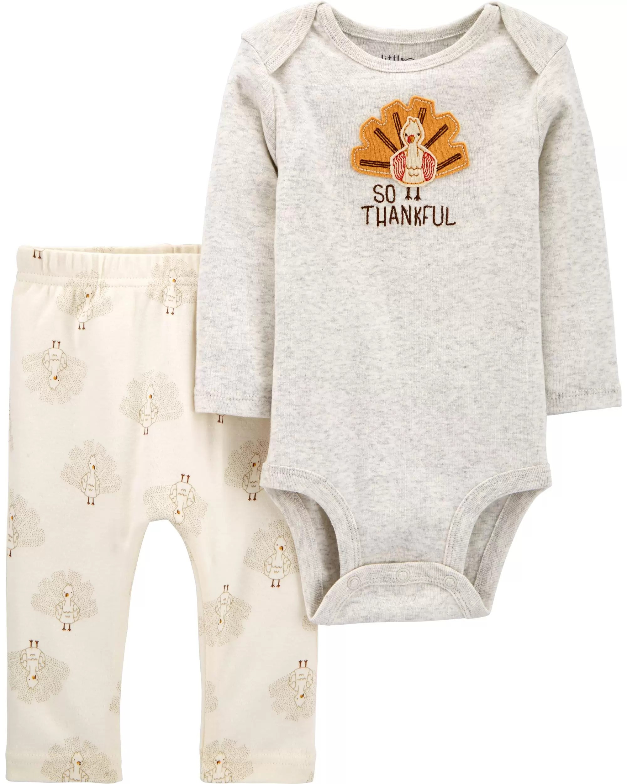 2-Piece Thanksgiving Certified Organic Bodysuit Pant Set | Carter's