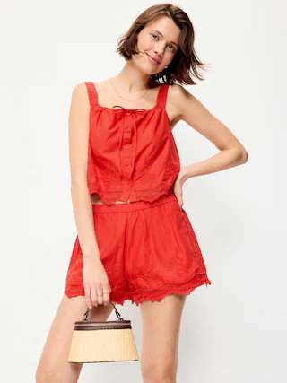 Tie-Front Cami Tank Top | Old Navy (US)