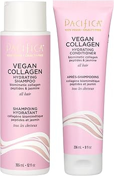 Pacifica Beauty, Vegan Collagen Hydrating Shampoo + Conditioner Set, Soften, Restore Shine, Addre... | Amazon (US)