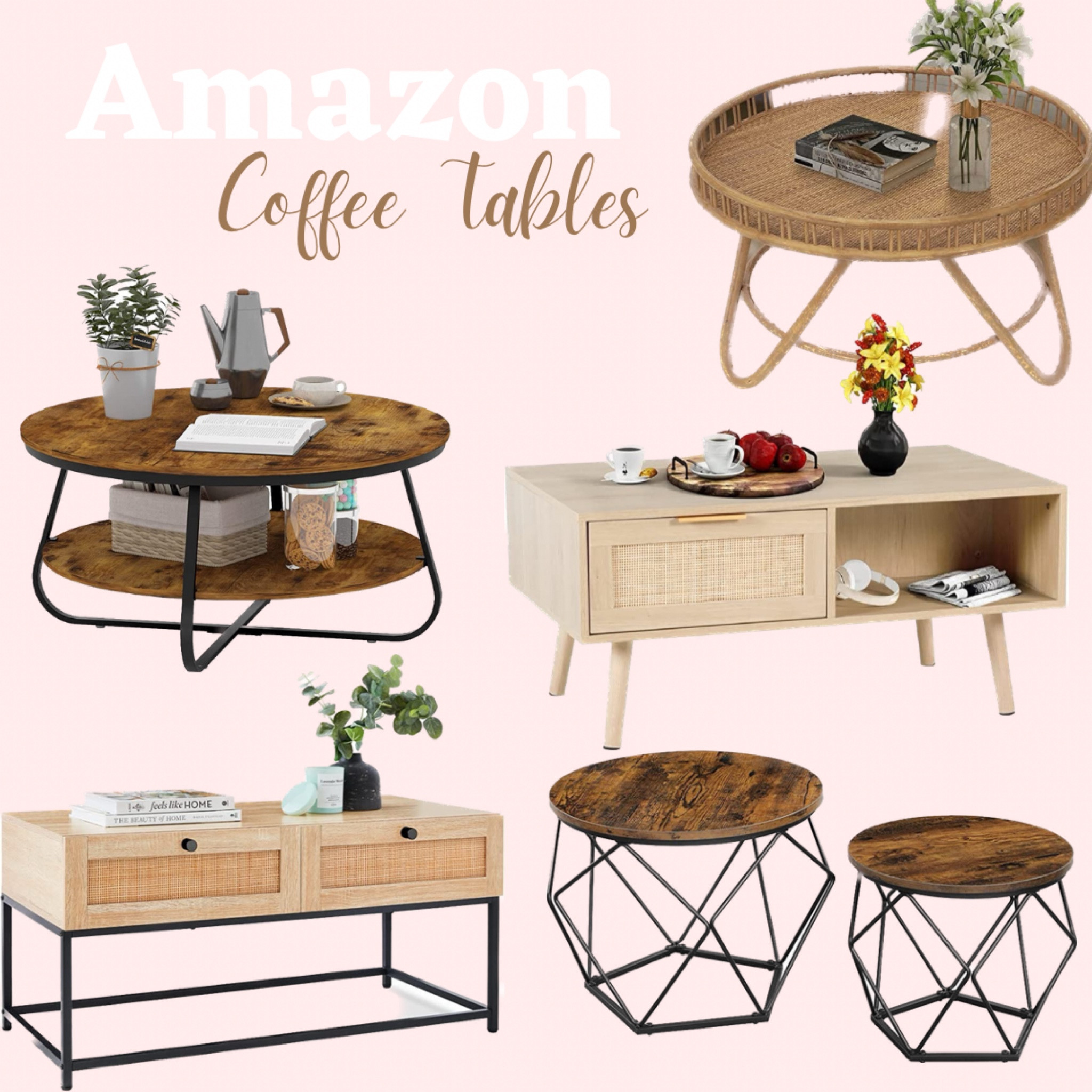 Amazon Coffee Tables

Living room furniture, rattan coffee table, cheap coffee table, under $100, Natural wood coffee table, Round coffee table, Square coffee table, Pedestal coffee table, Drum coffee table, Living room home decor, Amazon home decor, Amazon Must have, Amazon living room decor, Neutral home decor, boho home decor

#LTKunder50 #LTKstyletip #LTKhome