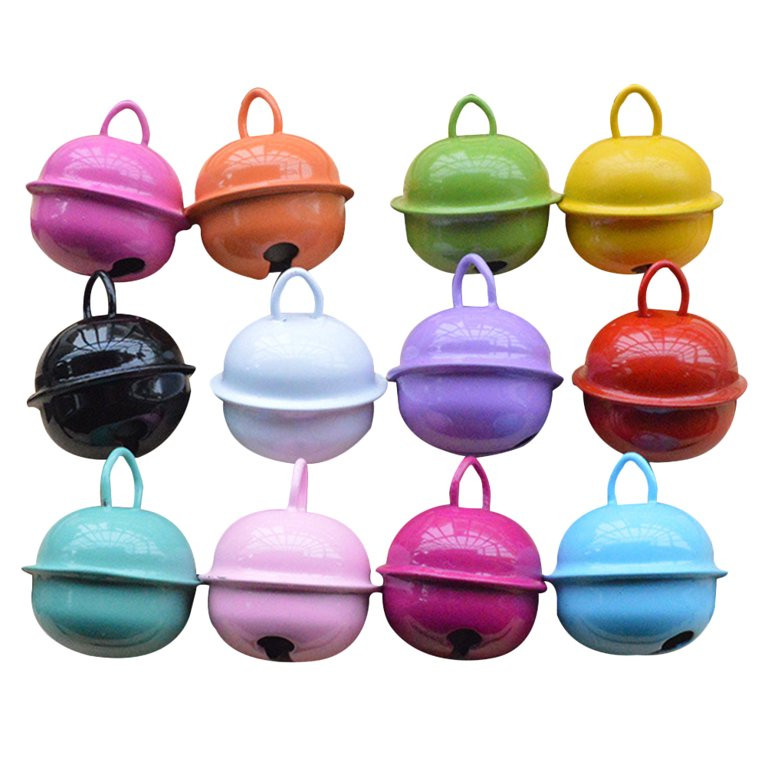 NICEXMAS 50pcs Mixed Color 22mm Size Colorful Painted Jingle Bell Metal Round Mini Bells Jewelry ... | Walmart (US)