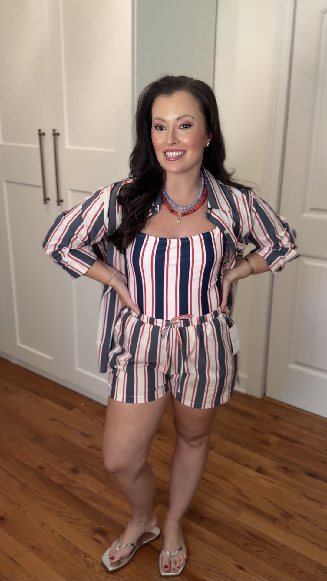 4th of July outfits @Target 
Swimwear beachwear 
Americana style 
Summer outfits 
Summer dresses
Vacation outfits beach 
Date night outfits 
Target summer outfits 
One piece swimsuit with stripes

Matching swimsuit with coverup
Swimwear resort wear beachwear 

Top- oversized, small
Shorts- small
Swimsuit - medium

#LTKTravel #LTKSwim #LTKSeasonal
