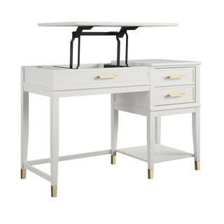 CosmoLiving by Cosmopolitan Westerleigh 45.7 in. White Lift-Top Computer Desk 5228013COM | The Home Depot