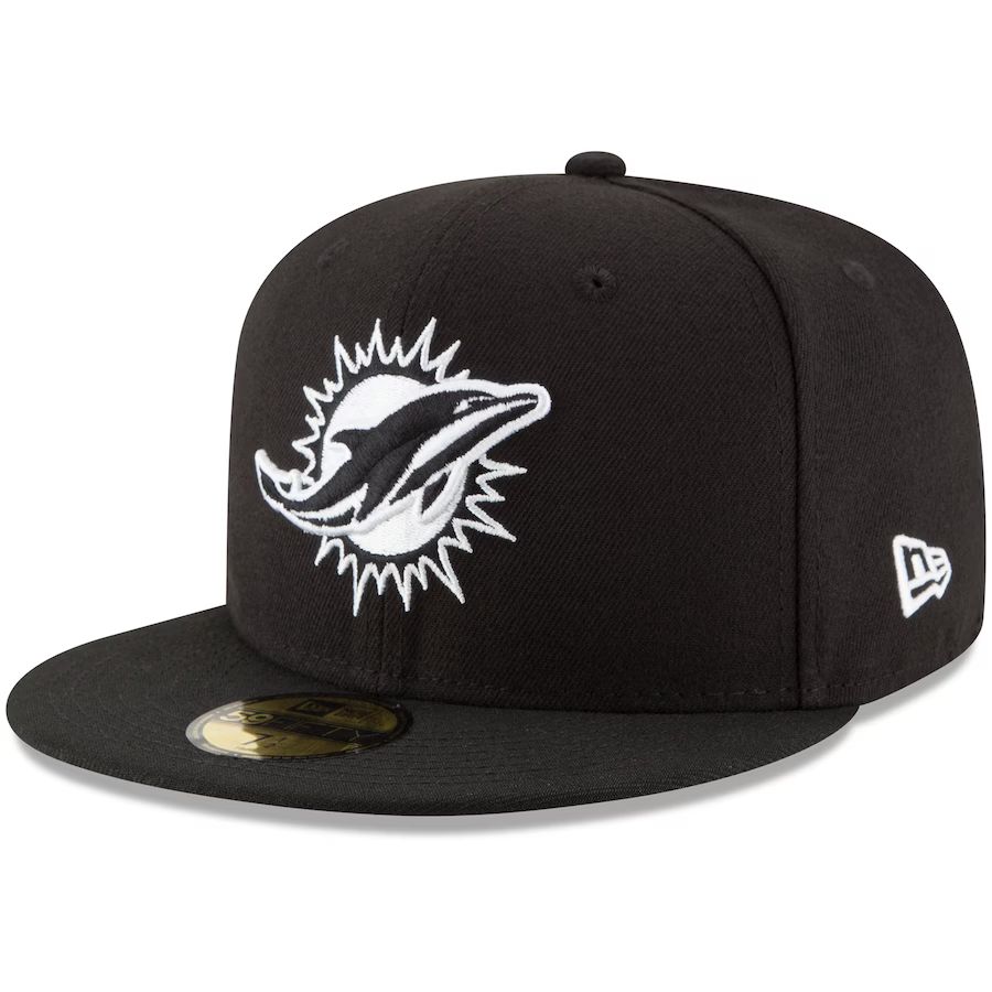 Miami Dolphins New Era B-Dub 59FIFTY Fitted Hat - Black | Fanatics