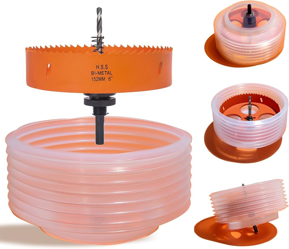 6 Inch Hole Saw for Recessed Lights Can Lights, 6 Hole Saw with Dust Bowl for Recessed Lighting 6... | Amazon (US)