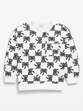 Printed Oversized French Terry Pocket Sweatshirt for Toddler Boys | Old Navy (US)