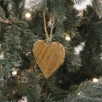 Mango Wood Heart Ornament (3.25" x 3.") | eBay US