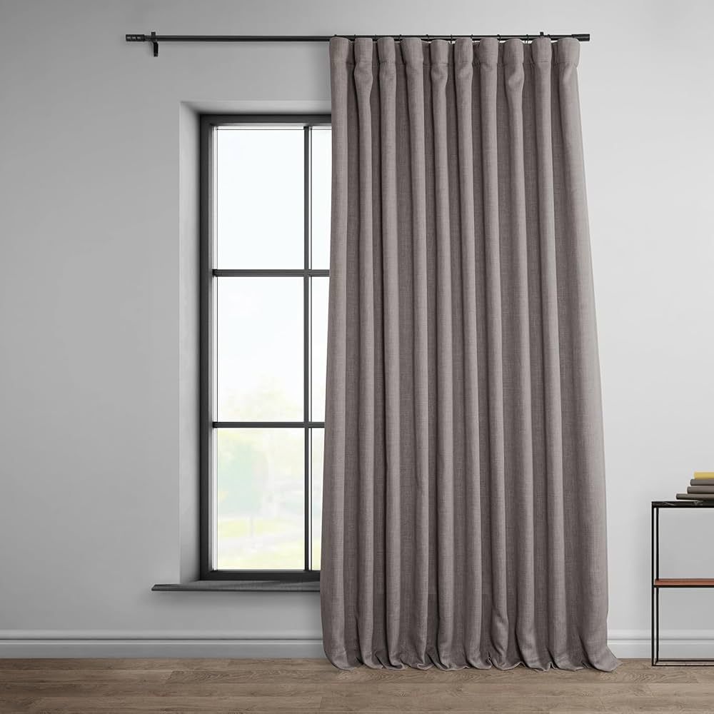 HPD Half Price Drapes Faux Linen Room Darkening Curtains - 96 Inches Long Extra Wide Luxury Linen... | Amazon (US)