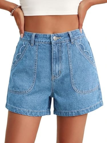 Cicy Bell Womens Baggy High Waisted Jean Shorts Summer Wide Leg Jorts Casual Vintage Denim Shorts | Amazon (US)