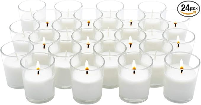 Royal Imports Unscented Clear Glass Votive Candles, Long 10 Hour Burn Time, for Home, Spa, Weddin... | Amazon (US)