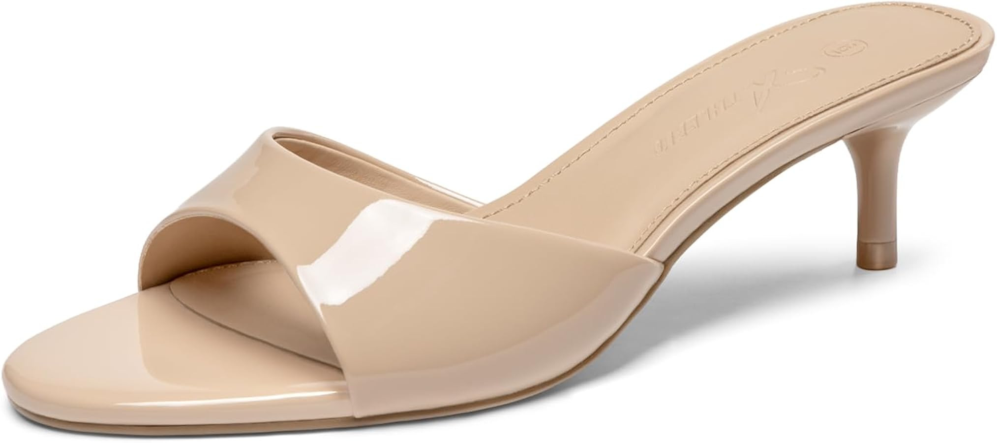 Athlefit Kitten Heels for Women Open Toe Comfortable Low Heels Slip On Dressy Casual Heeled Sanda... | Amazon (US)
