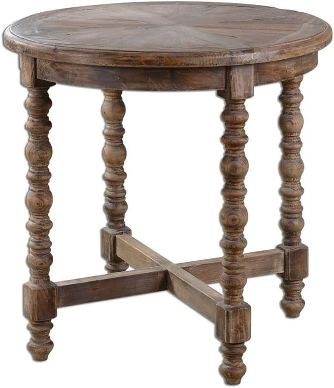 Uttermost Samuelle Wooden End Table, Brown | Amazon (US)