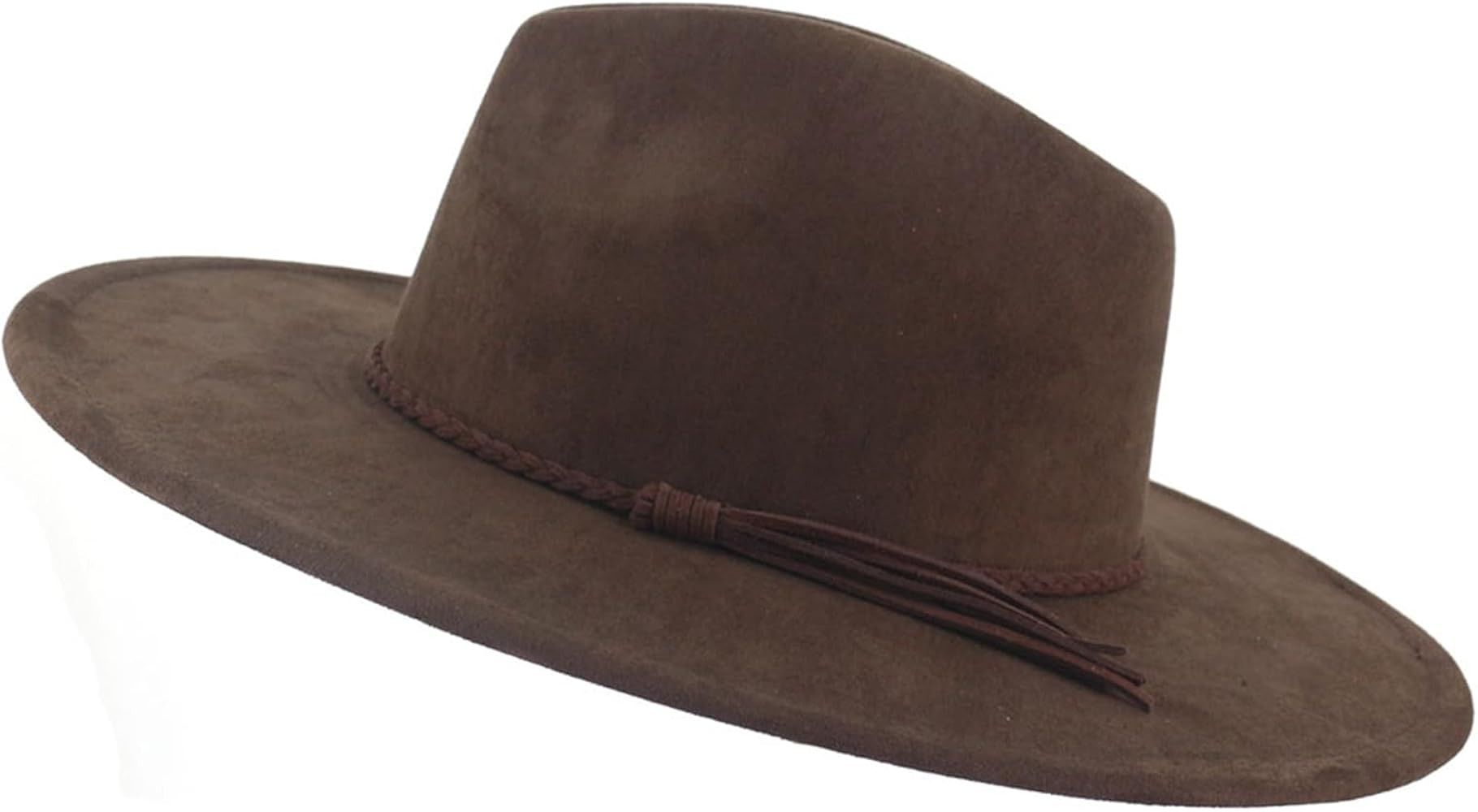 Big Wide Brim Fedora Hats for Women Men Western Suede Hats Large Felt Panama Hat Rancher Hat | Amazon (US)