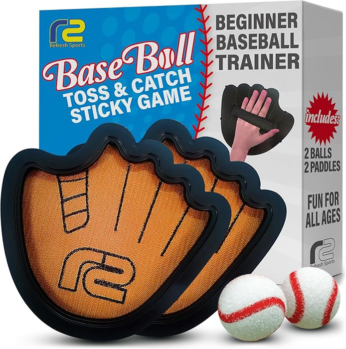 Toss and Catch Ball Game Set - Easy to Use Sticky Balls & Beginner Baseball Training Glove - Prem... | Amazon (US)