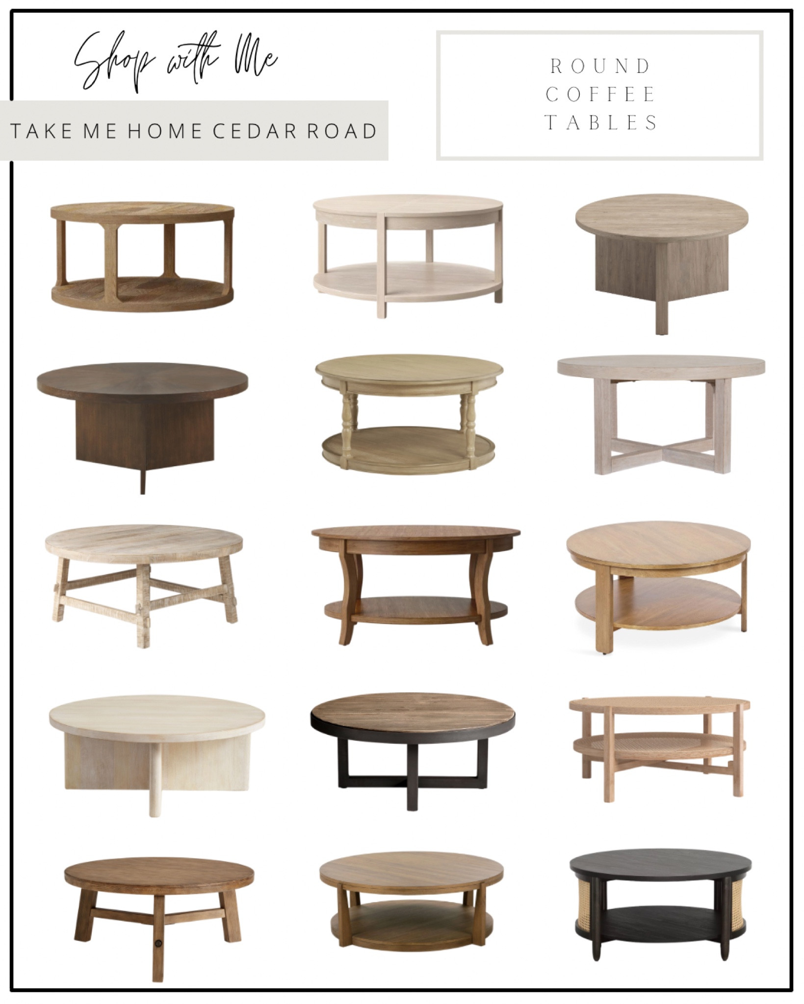 Castalia Round Natural Wood Coffee … curated on LTK