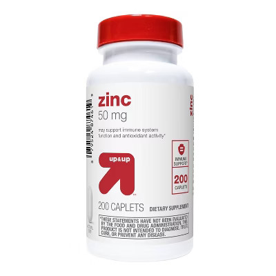Zinc Dietary Supplement Caplets - 200ct - up & up™ | Target