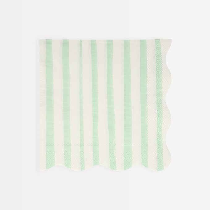 Meri Meri Pastel Striped Napkins (Pack of 16), Thick & Absorbent 3-Ply Paper Pastel Napkins with ... | Amazon (US)