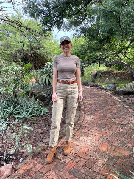 Safari outfit - last day! I’m wearing an American giant tee, but target has a similar one for $5! My pants are older from Madewell and I linked the exact pair but some others as well