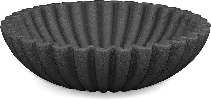 Ruffle Decorative Bowl, Large Fruit Bowl for Kitchen Counter, Stylish Key Bowl for Entry Table, H... | Amazon (US)