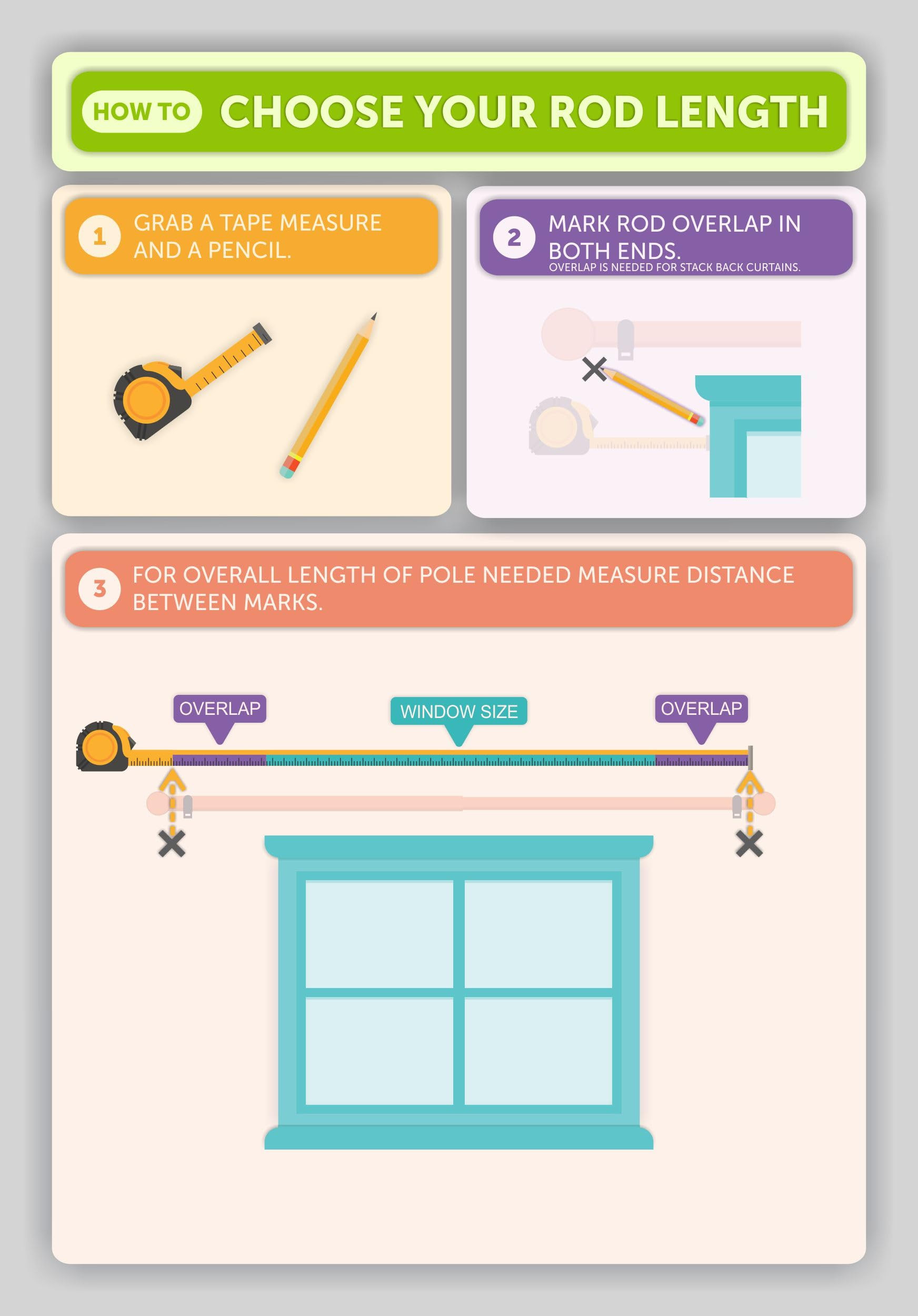 Ivilon Drapery Treatment Window Curtain Rod - Square Design 1 1/8 Rod. 120 to 240 Inch - Ivory/Wh... | Amazon (US)