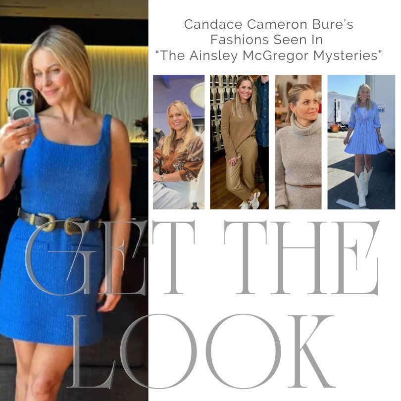 Today, I am so excited to share some of the fashions Candace Cameron Bure is wearing in her new mystery series "The Ainsley McGregor Mysteries," which is available to stream right now on Great American Pure Flix and coming to Great American Family this fall. I just watched the first Ainsley Mystery, and it was so good! I love the cast and coziness of Sweet River and Ainsley's dog, George; he is adorable. If you have Great American Pure Flix, it is a must-watch for any mystery lover, and if you don't, it will debut on Great American Family on Oct 5th. Also, check out my sister's excellent review with no spoilers for this great new mystery! Link below.

https://itsawonderfulmovie.blogspot.com/2024/07/movie-review-ainsley-mcgregor-mysteries-case-for-the-winemaker-great-american-pure-flix-family-candace-cameron-bure.html?m=1

Here are some fashions Candace will be styling in this new mystery series. Some have a Western vibe because "The Ainsley McGregor Mysteries" are set in Texas. So saddle up your horses and prepare for a new Candace Cameron Bure Cozy Mystery!

#LTKStyleTip #LTKFindsUnder100 #LTKSaleAlert