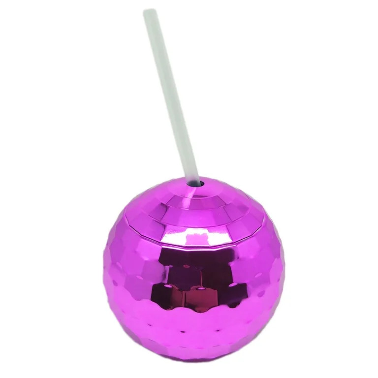 Valentine's Day Metallic Plastic Pink Disco Cup Party Favor, by Way To Celebrate | Walmart (US)