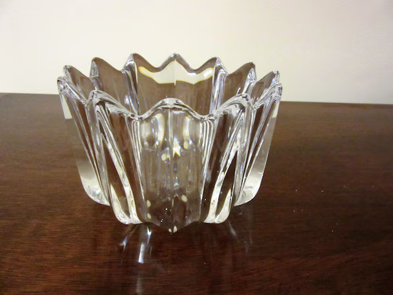 Vintage 80's Orrefors Signed Crystal Fleur Bowl Jan | Etsy | Etsy (US)