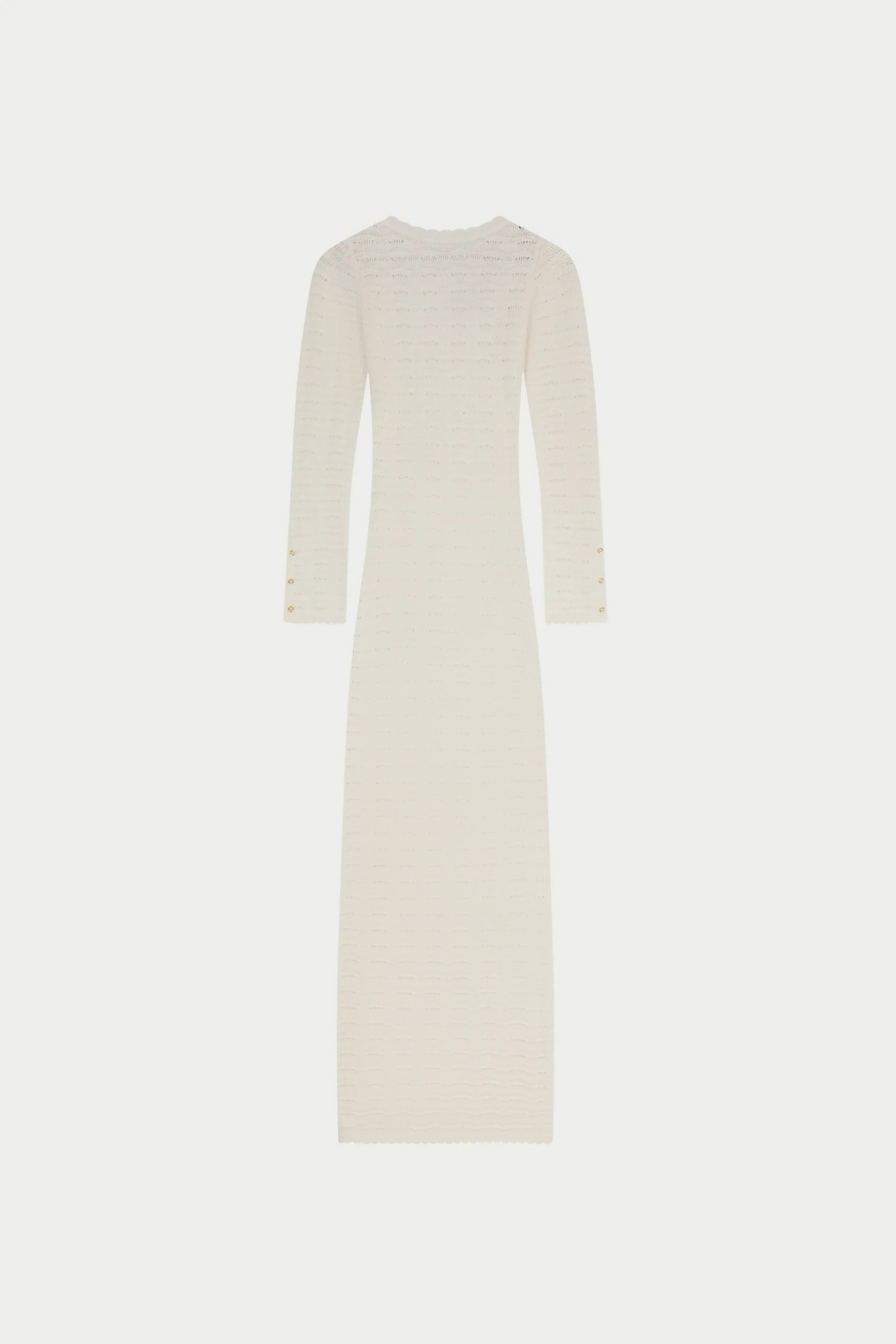 CROCHET KNIT TWO WAY MAXI DRESS - OFF WHITE | The Couture Club