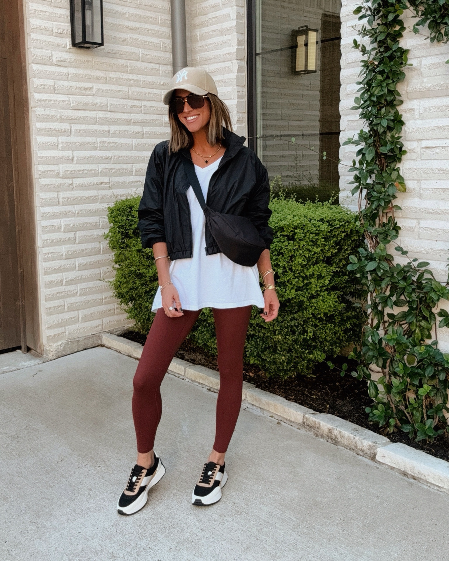 I’ll be wearing this on repeat this fall! 🙌🏼 these leggings are my favorites from Amazon, they’re so so good! Wearing a small in the jacket, small in tee, and XS in leggings (color is rum raisin). Shoes are true to size! 

#LTKFindsUnder50 #LTKStyleTip #LTKFindsUnder100