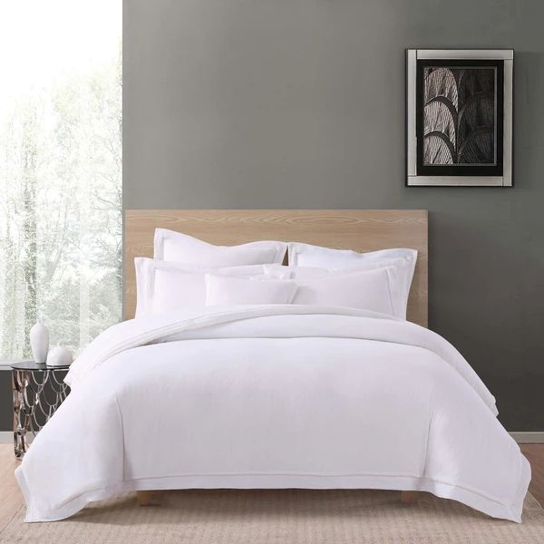 Charisma Luxe Cotton Linen 3 Piece Duvet Cover Set | Bed Bath & Beyond