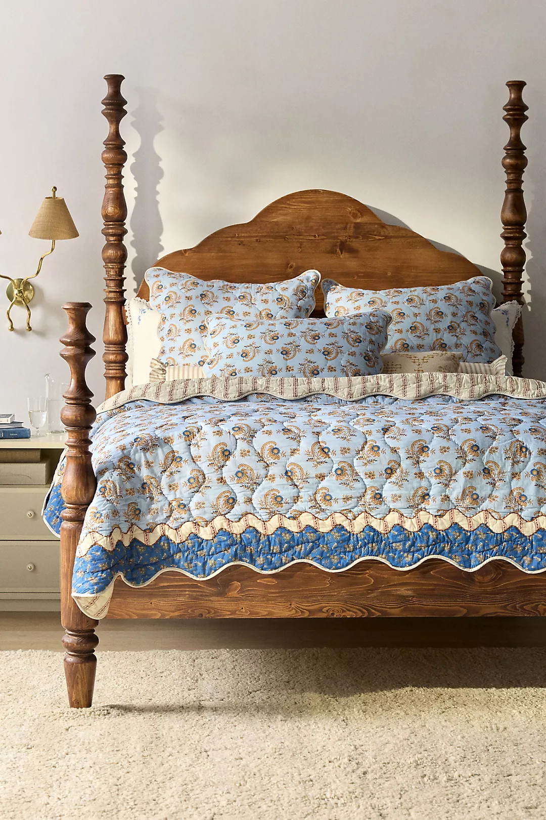 Iluka 100% Cotton Gauze Floral Quilt | Anthropologie (US)