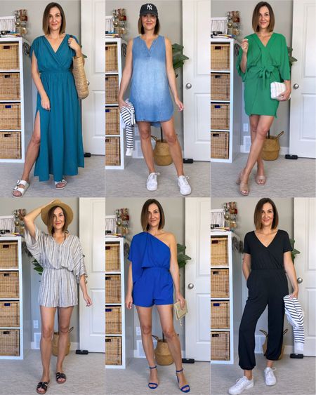 New Cupshe arrivals! 
Use code CBSTYLED15 for 15% off order $65+ (US). They ship worldwide!
I’m 5’ 7 wearing my usual size S in everything but could have sized up in the two rompers as I have a long torso: 
1. Maxi dress, 3 colors 
2. Denim dress, 2 washes 
3. Front tie dress, 2 colors
4. Striped romper, 1 color
5. One shoulder romper, 5 colors
6. Stretchy jumpsuit, 2 colors 
All the shoes and sandals fit tts except the black sandals, they fit narrow, go up 1/2 size 


#LTKSeasonal #LTKstyletip #LTKover40