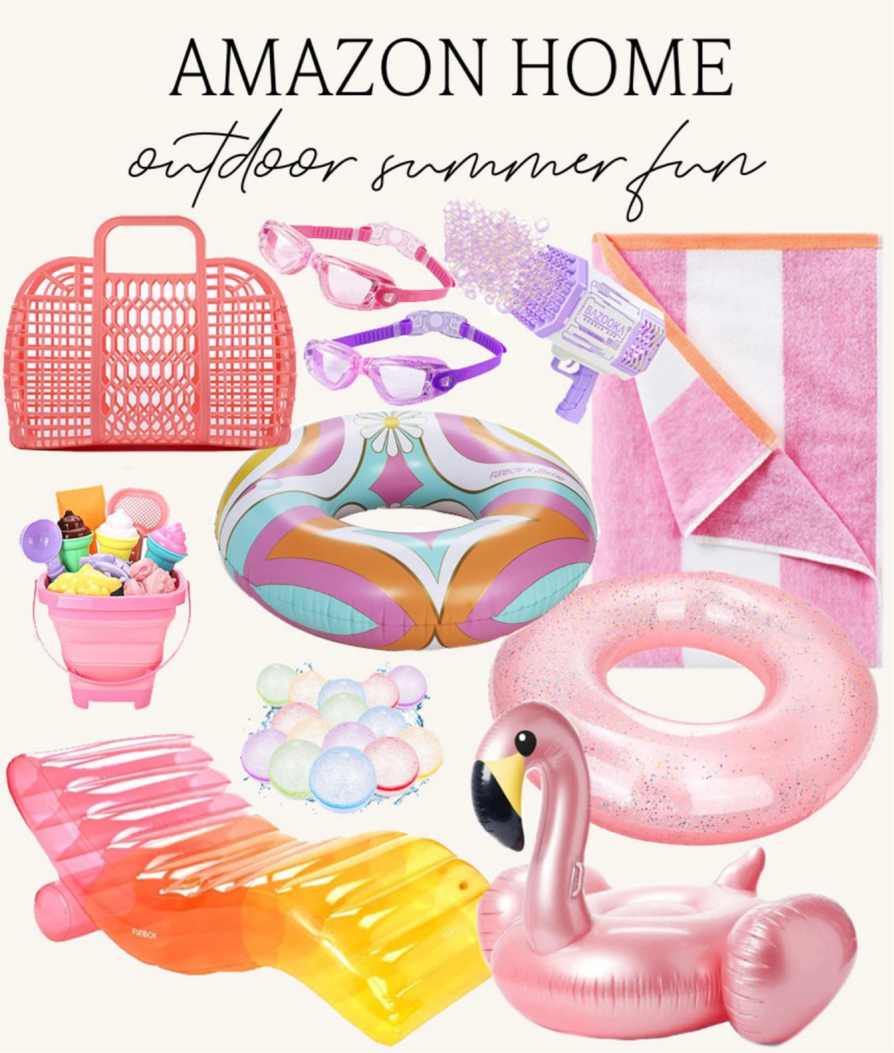 Amazon outdoor summer must haves! Pool floats, beach toys, beach towels and more! 

#amazonhome #summertoys #pooltoys #inflatablefloats 

#LTKhome #LTKSeasonal #LTKunder50