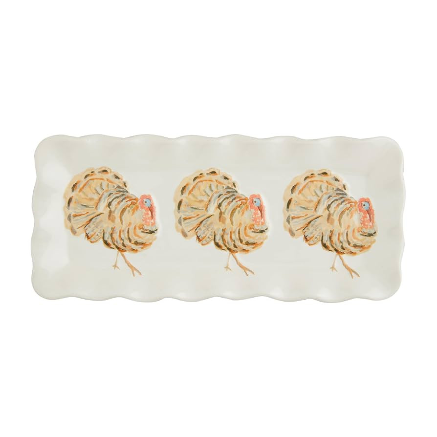 Mud Pie Turkey Everything Plates, 4" x 9", BROWN | Amazon (US)