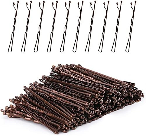 Laicky Bobby Pins, 200Count Brown Hair Pins Hairpins with Box for Women Lady Girls Kids Hair Pin ... | Amazon (US)