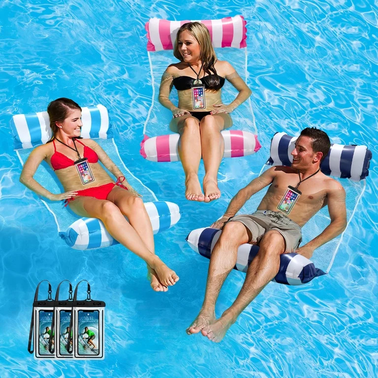 Livhil 3Pcs Pool Float Hammock,Pool Float Loungers,Water Hammock Lounge, Swimming Pool Floats for... | Walmart (US)