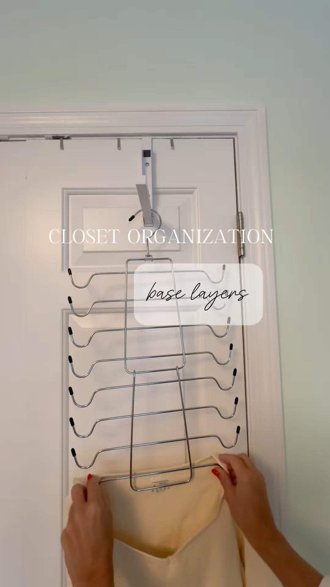 Here’s an idea on how to see what you have and actually use what you love when it comes to base layers. I also use it to steam them as needed and maximize the space in my small closet.

I had a lot of old uncomfortable camisoles I was holding on to because I couldn’t differentiate between them all when they were stuffed in a drawer. Hanging them made me realize what felt good and what needed to go 🗑️

Bonus - In the summer you can also use this for swimsuits 🩱 

#sweaterweather #baselayer #closetorganization #homeorganization #momstyle #organizedmom #amazonfinds #budgetfriendly #smallspaceliving 

#LTKHome #LTKMidsize #LTKStyleTip