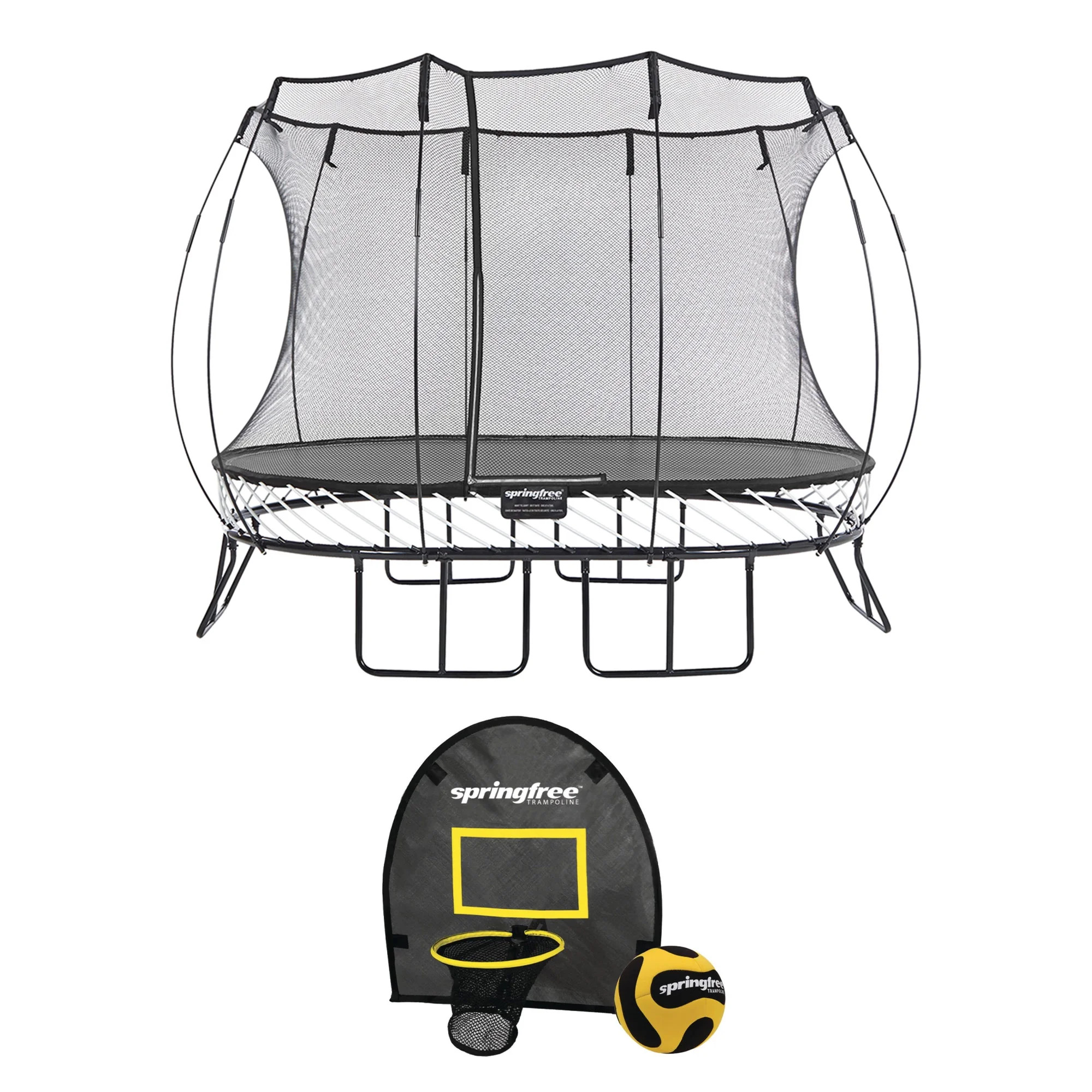 Springfree Kids 8 x 11 Ft Trampoline & FlexrHoop Basketball Set | Walmart (US)